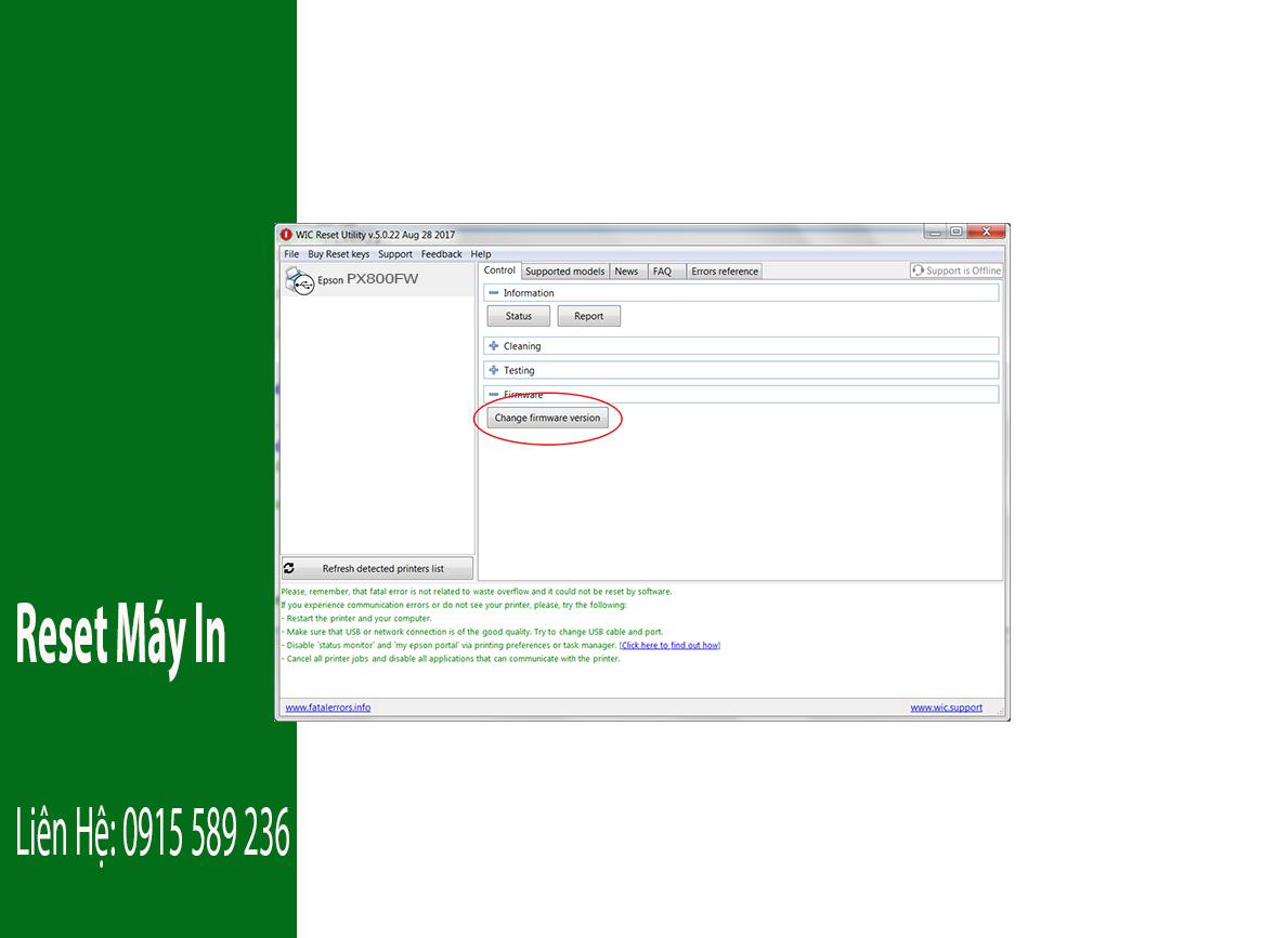 Key Firmware May In Epson PX800FW Step 2